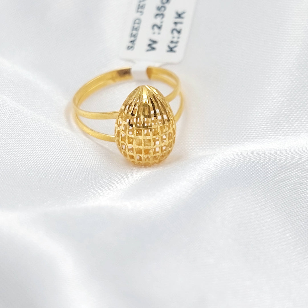 21K خاتم لوزة-مجوهرات الشيخ سعيد-Saeed Jewelry 