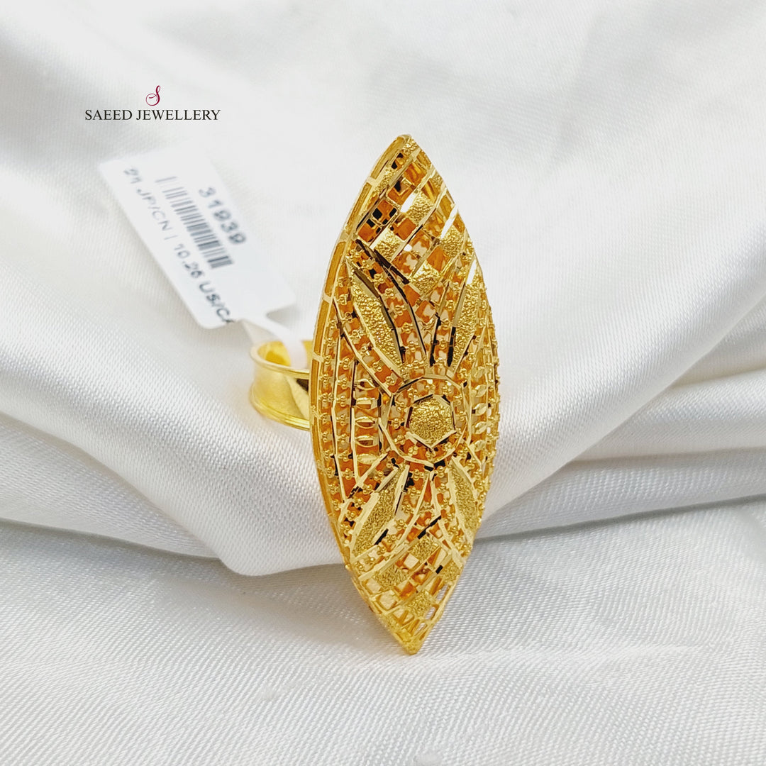 21K خاتم بحريني-مجوهرات الشيخ سعيد-Saeed Jewelry 