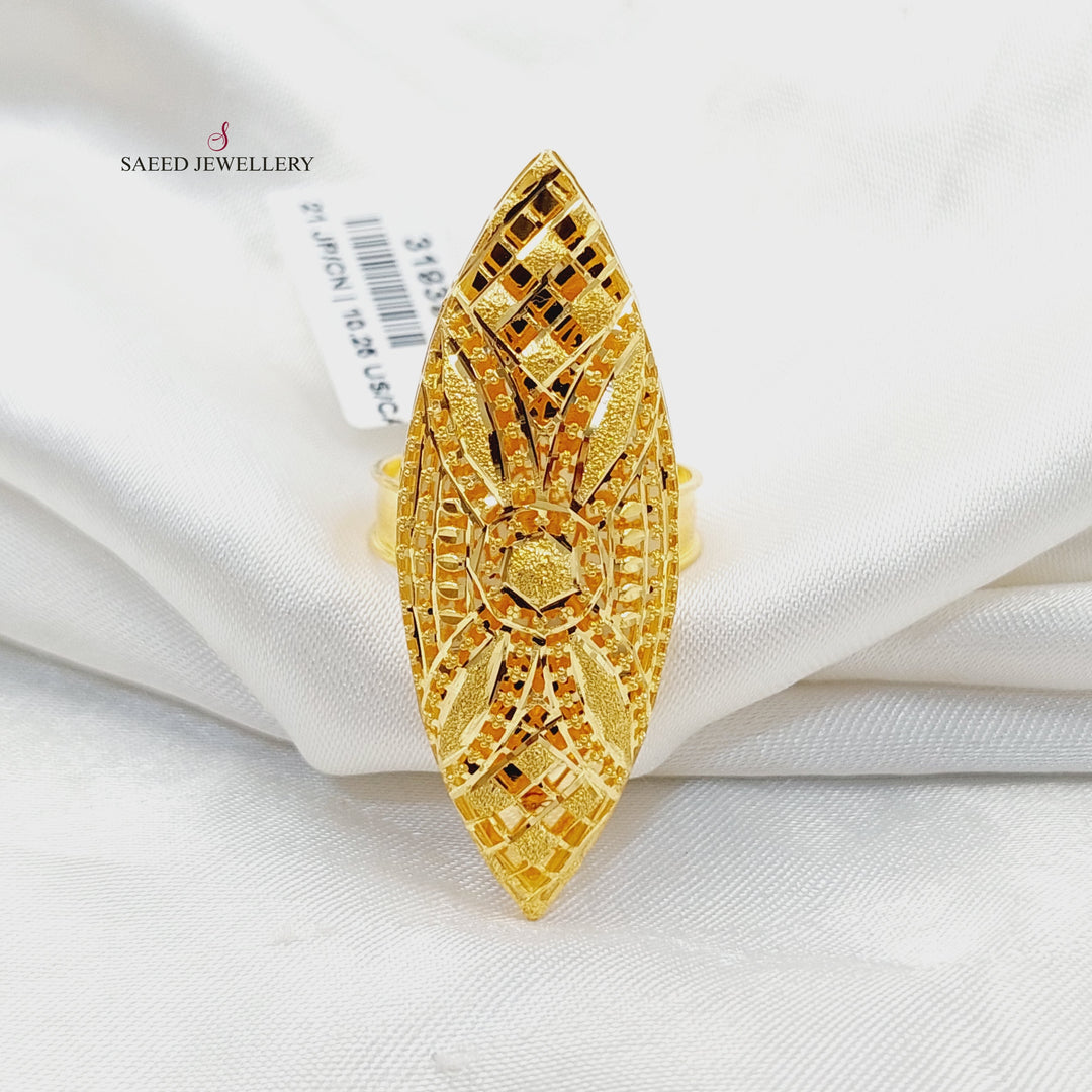 21K خاتم بحريني-مجوهرات الشيخ سعيد-Saeed Jewelry 