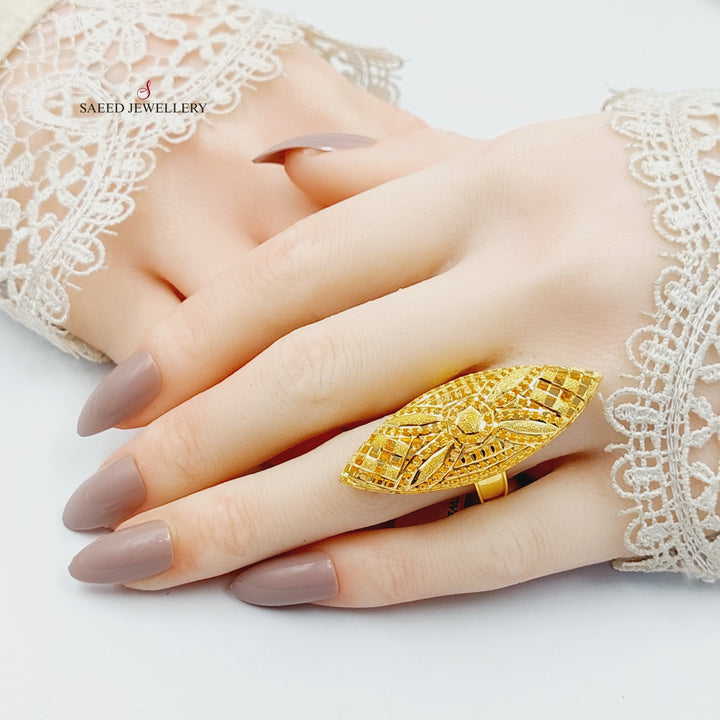 21K خاتم بحريني-مجوهرات الشيخ سعيد-Saeed Jewelry 