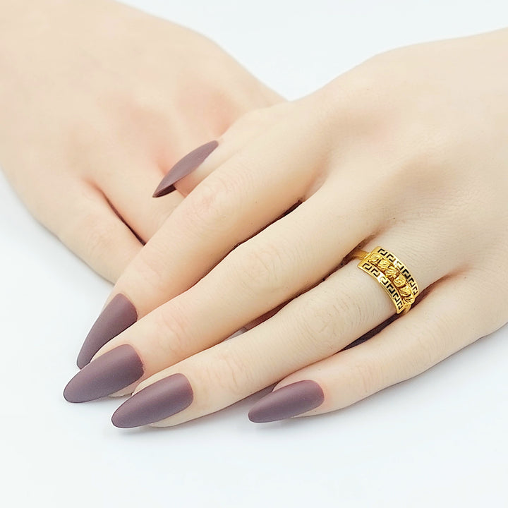 21K خاتم طابات-مجوهرات الشيخ سعيد-Saeed Jewelry 
