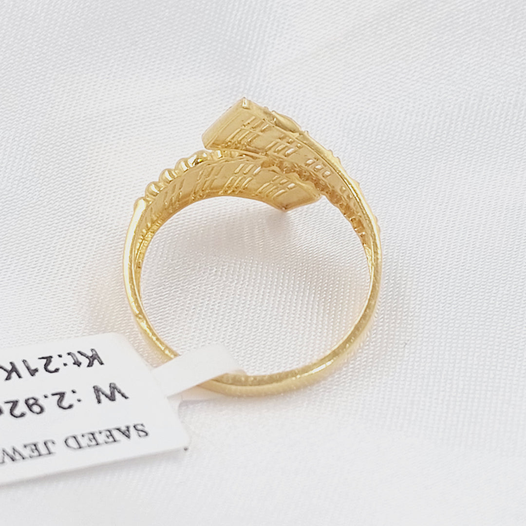 21K خاتم نقش طابات-مجوهرات الشيخ سعيد-Saeed Jewelry 