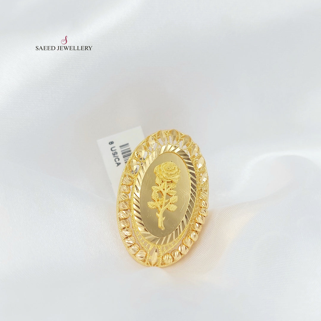 21K خاتم اونصه طابات-مجوهرات الشيخ سعيد-Saeed Jewelry 