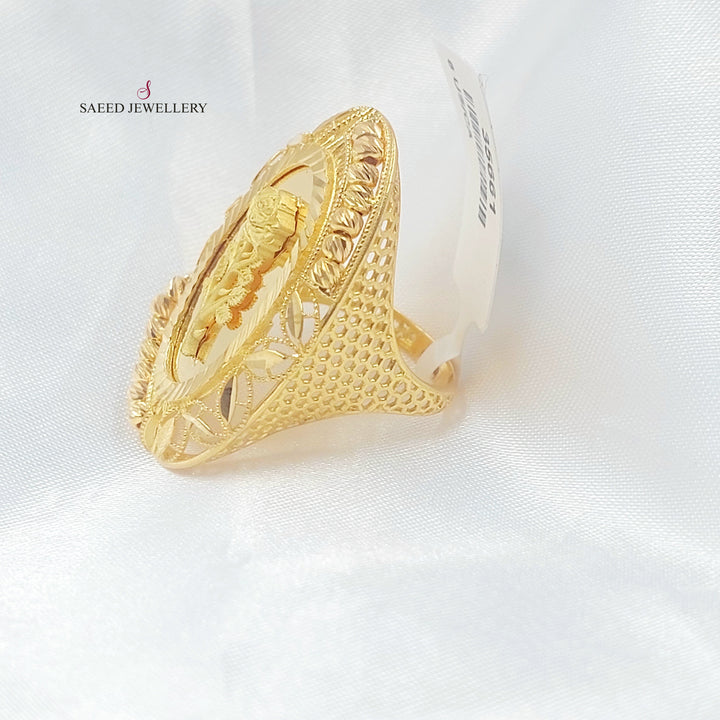 21K خاتم اونصه طابات-مجوهرات الشيخ سعيد-Saeed Jewelry 