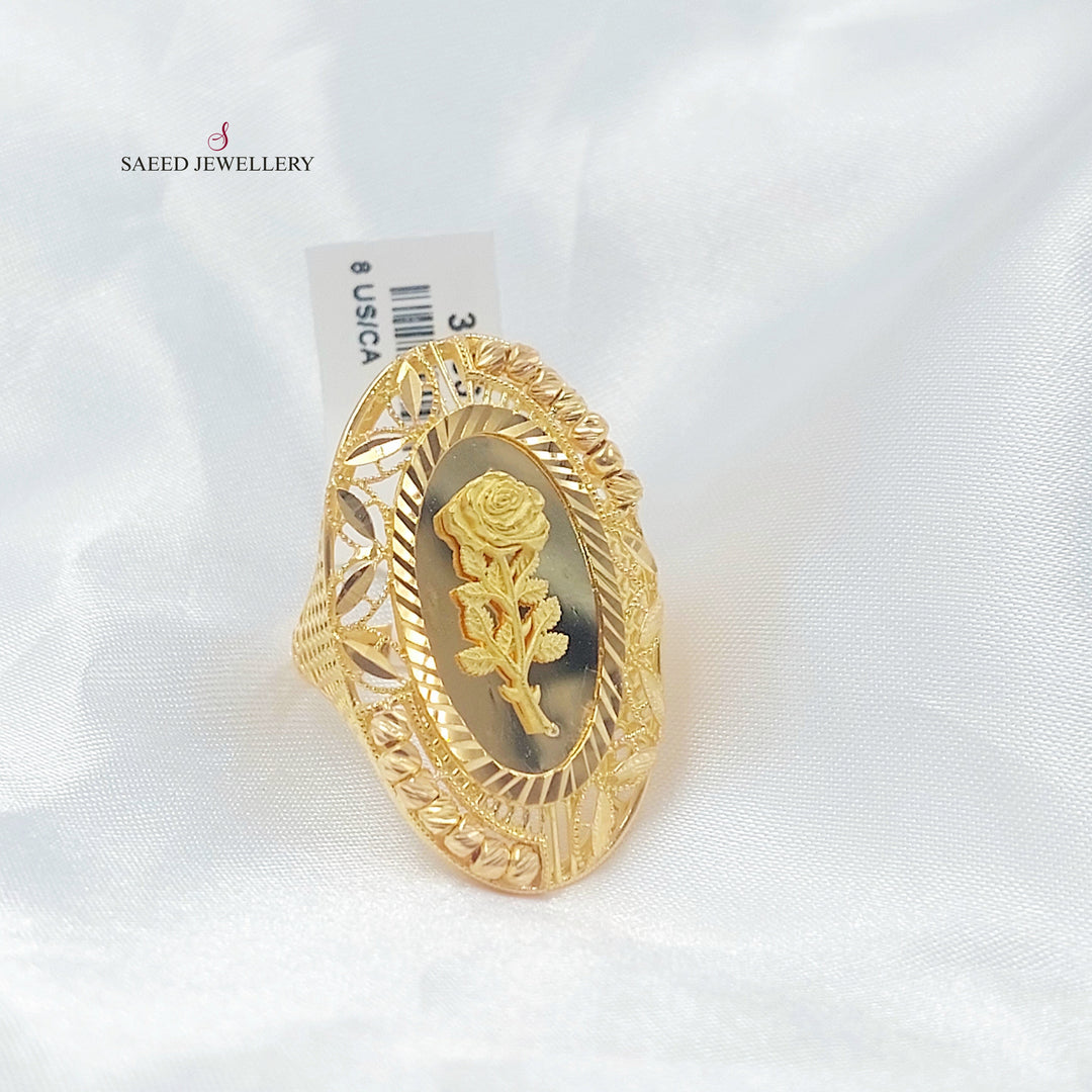 21K خاتم اونصه طابات-مجوهرات الشيخ سعيد-Saeed Jewelry 