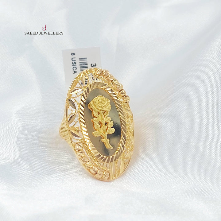 21K خاتم اونصه طابات-مجوهرات الشيخ سعيد-Saeed Jewelry 