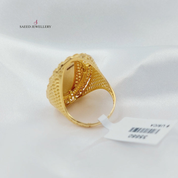 21K خاتم اونصه طابات-مجوهرات الشيخ سعيد-Saeed Jewelry 