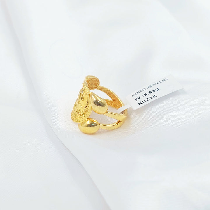 21K خاتم رشادي طابات-مجوهرات الشيخ سعيد-Saeed Jewelry 
