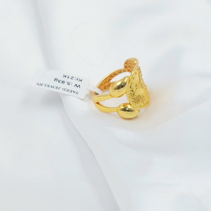 21K خاتم رشادي طابات-مجوهرات الشيخ سعيد-Saeed Jewelry 