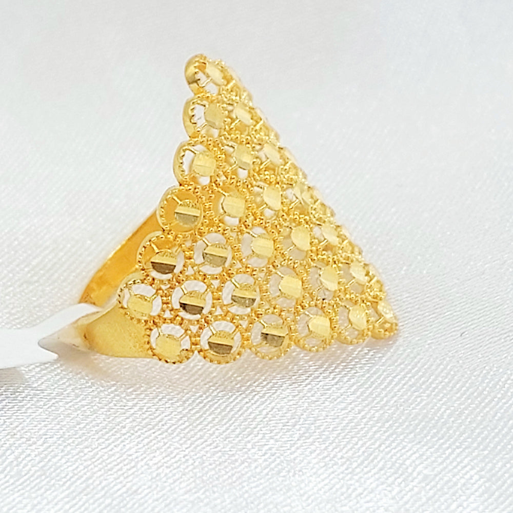 21K خاتم خلية النحل-مجوهرات الشيخ سعيد-Saeed Jewelry 