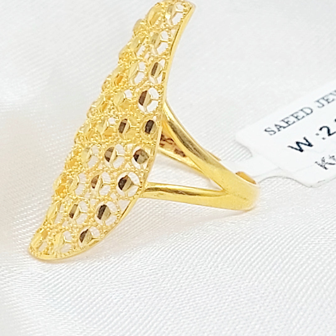 21K خاتم خلية النحل-مجوهرات الشيخ سعيد-Saeed Jewelry 