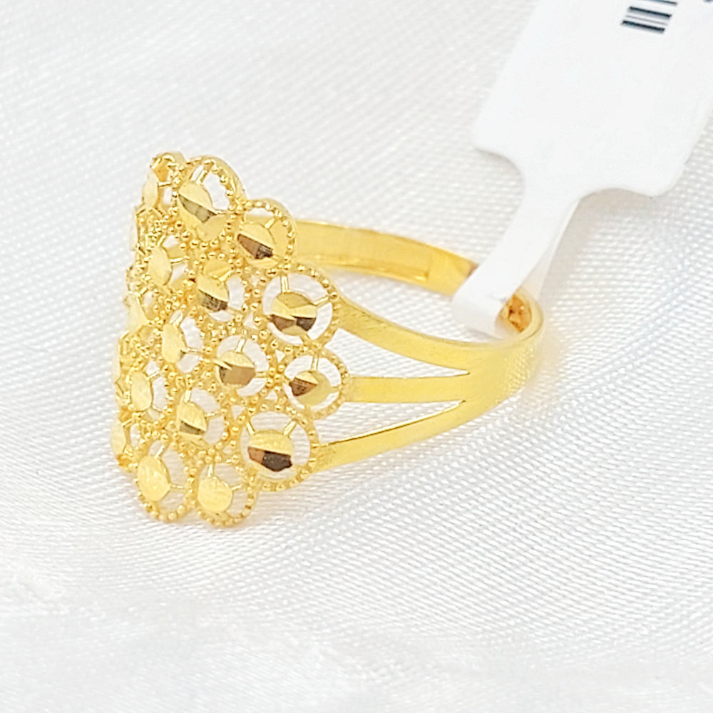 21K خاتم خلية النحل-مجوهرات الشيخ سعيد-Saeed Jewelry 