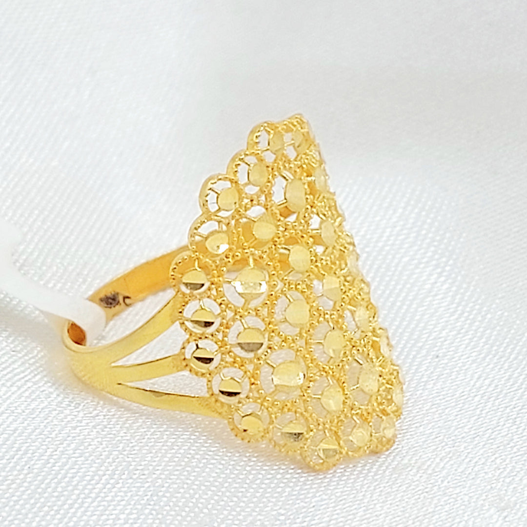 21K خاتم خلية النحل-مجوهرات الشيخ سعيد-Saeed Jewelry 