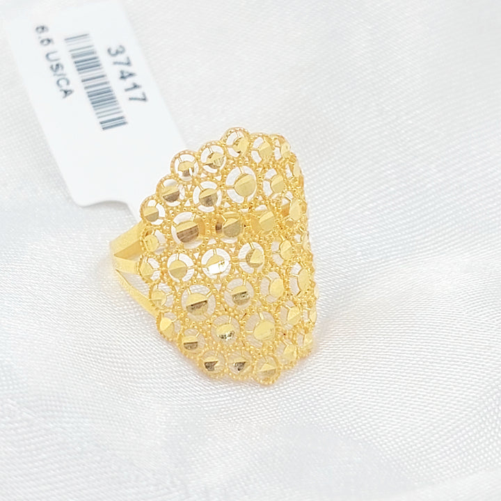 21K خاتم خلية النحل-مجوهرات الشيخ سعيد-Saeed Jewelry 