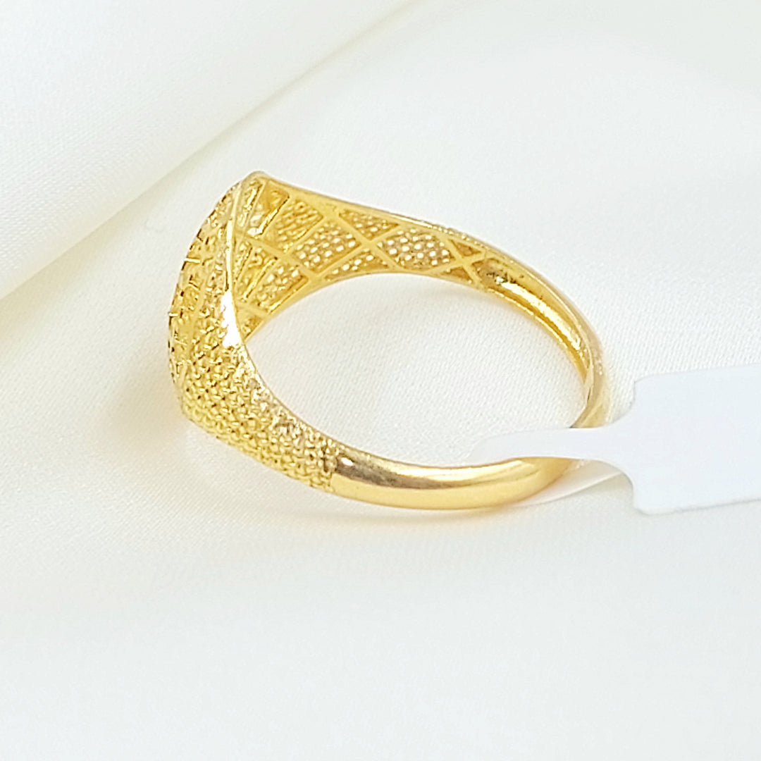 21K خاتم خلية النحل-مجوهرات الشيخ سعيد-Saeed Jewelry 