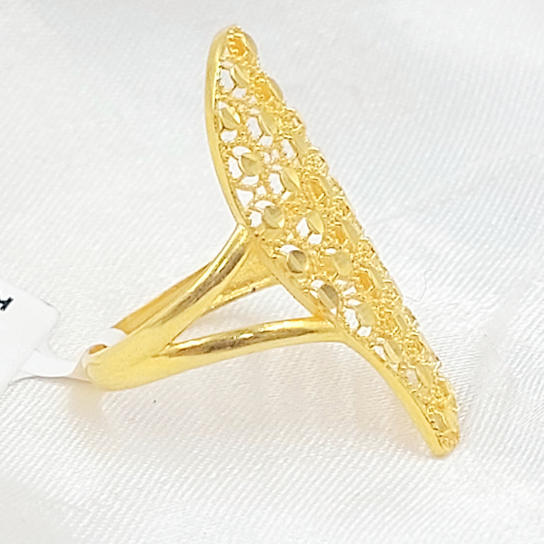 21K خاتم خلية النحل-مجوهرات الشيخ سعيد-Saeed Jewelry 