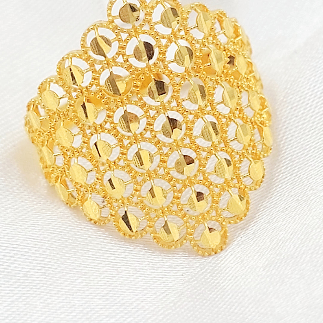 21K خاتم خلية النحل-مجوهرات الشيخ سعيد-Saeed Jewelry 