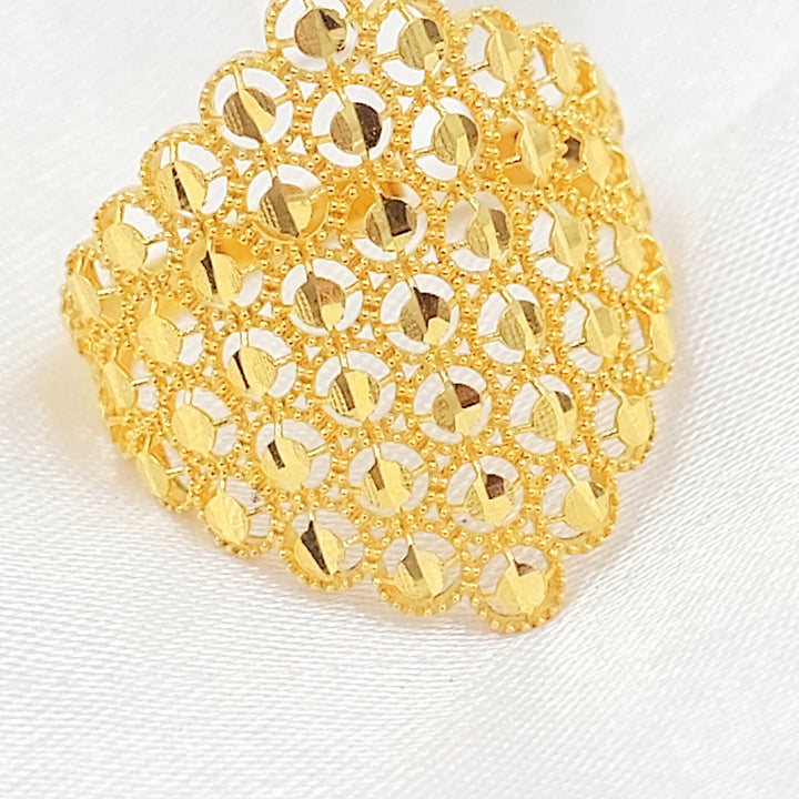 21K خاتم خلية النحل-مجوهرات الشيخ سعيد-Saeed Jewelry 