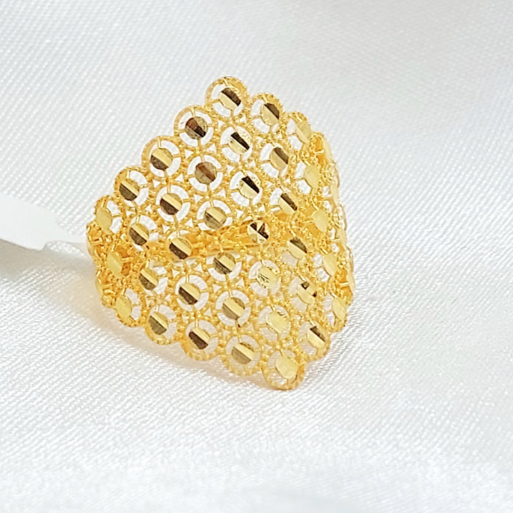 21K خاتم خلية النحل-مجوهرات الشيخ سعيد-Saeed Jewelry 