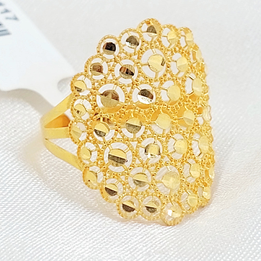 21K خاتم خلية النحل-مجوهرات الشيخ سعيد-Saeed Jewelry 