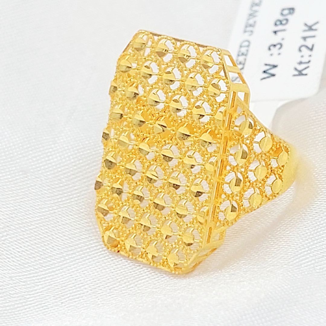 21K خاتم خلية النحل-مجوهرات الشيخ سعيد-Saeed Jewelry 