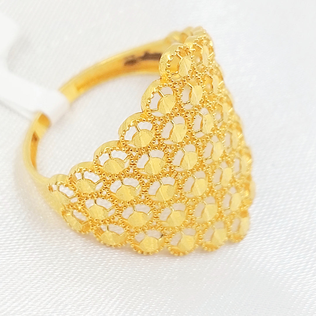 21K خاتم خلية النحل-مجوهرات الشيخ سعيد-Saeed Jewelry 