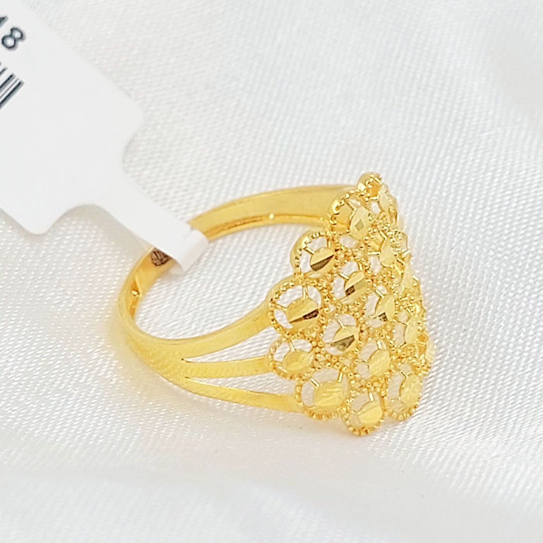 21K خاتم خلية النحل-مجوهرات الشيخ سعيد-Saeed Jewelry 