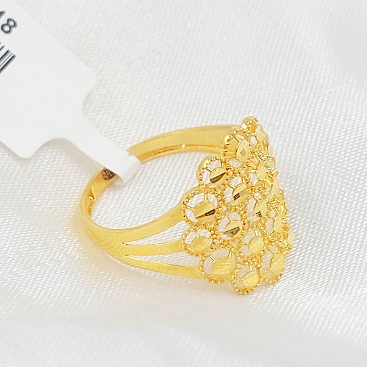 21K خاتم خلية النحل-مجوهرات الشيخ سعيد-Saeed Jewelry 