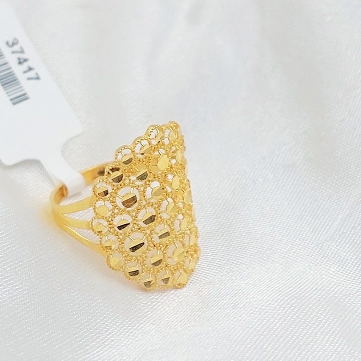 21K خاتم خلية النحل-مجوهرات الشيخ سعيد-Saeed Jewelry 