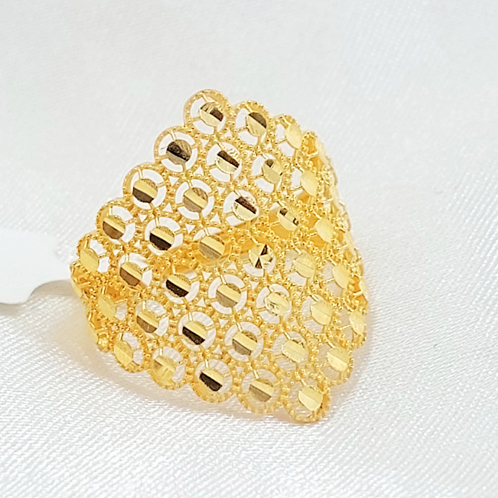 21K خاتم خلية النحل-مجوهرات الشيخ سعيد-Saeed Jewelry 