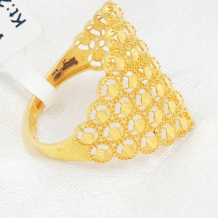 21K خاتم خلية النحل-مجوهرات الشيخ سعيد-Saeed Jewelry 