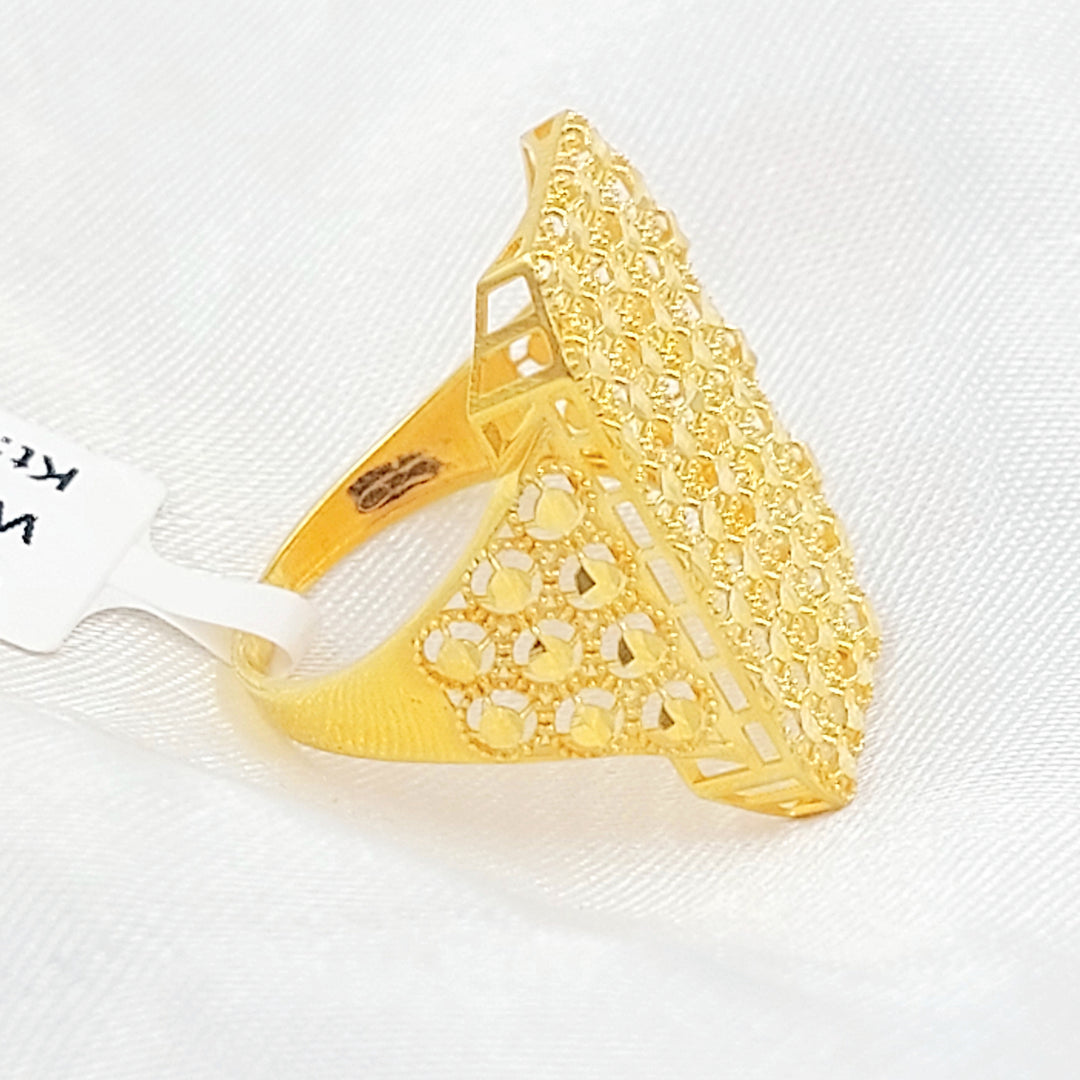 21K خاتم خلية النحل-مجوهرات الشيخ سعيد-Saeed Jewelry 