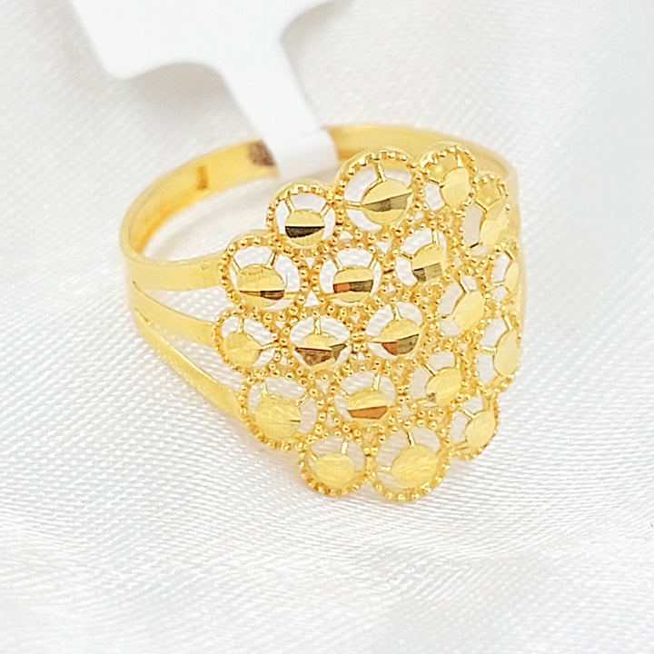 21K خاتم خلية النحل-مجوهرات الشيخ سعيد-Saeed Jewelry 