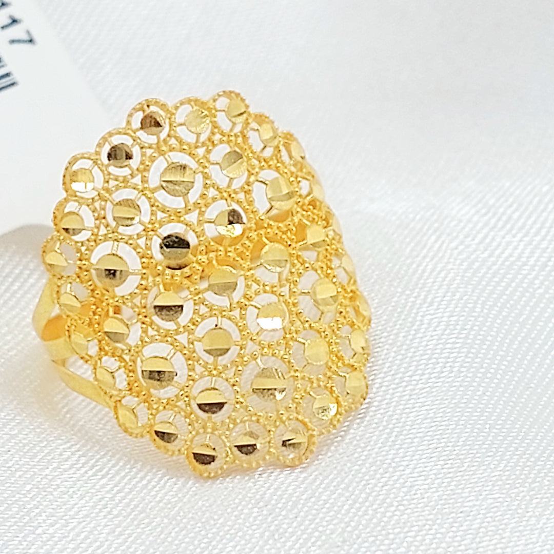 21K خاتم خلية النحل-مجوهرات الشيخ سعيد-Saeed Jewelry 