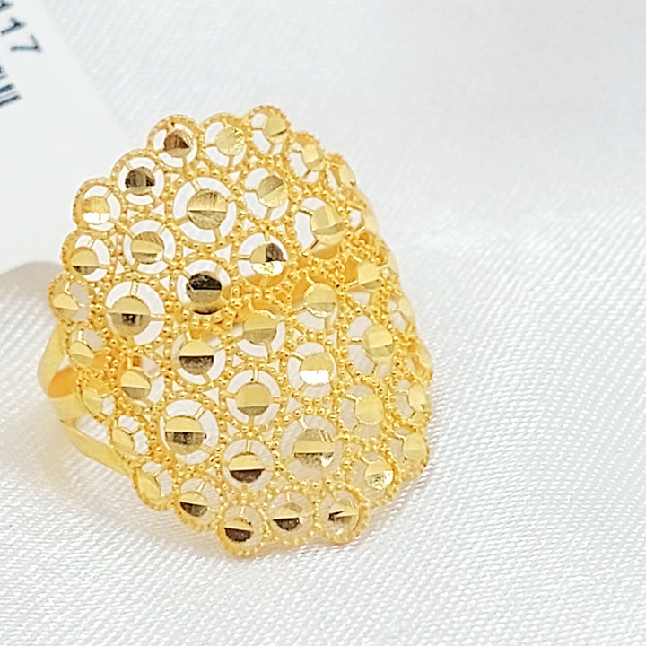 21K خاتم خلية النحل-مجوهرات الشيخ سعيد-Saeed Jewelry 