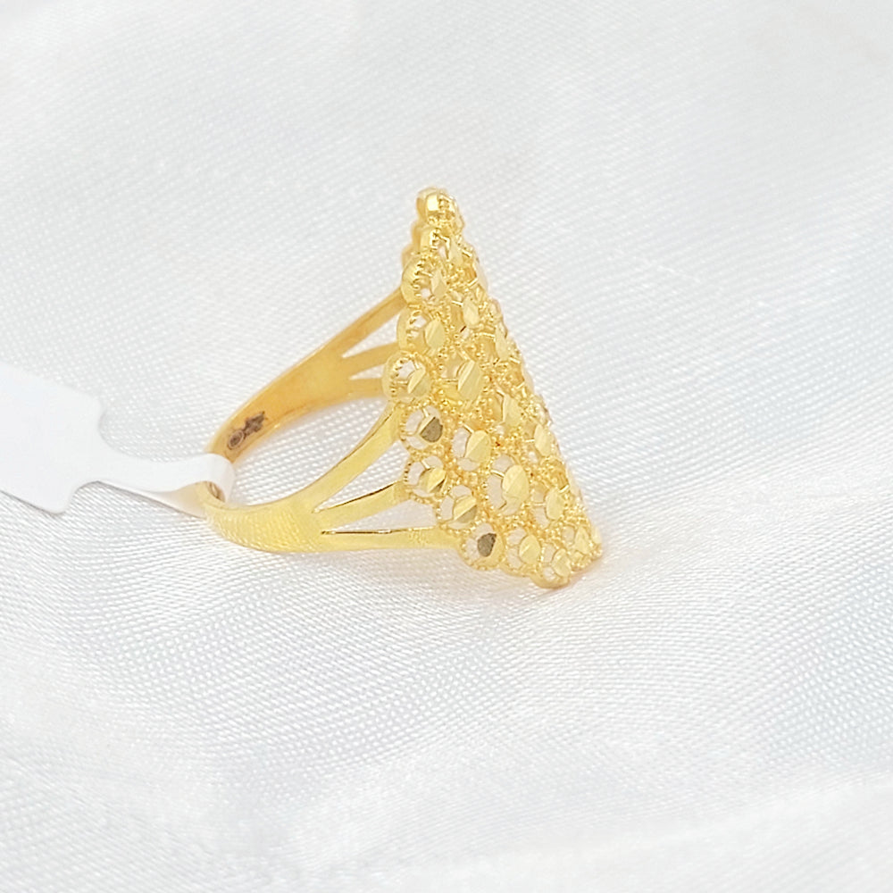 21K خاتم خلية النحل-مجوهرات الشيخ سعيد-Saeed Jewelry 