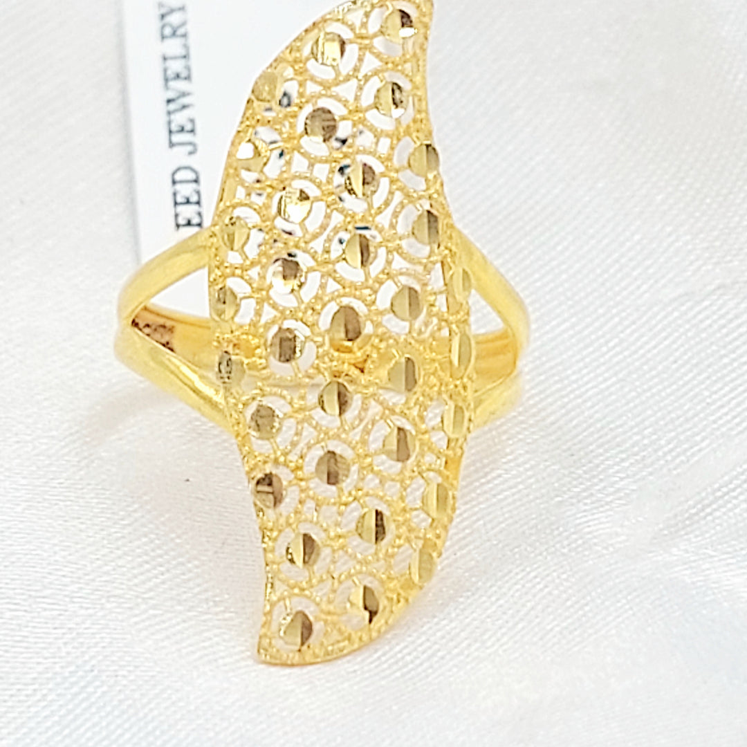 21K خاتم خلية النحل-مجوهرات الشيخ سعيد-Saeed Jewelry 
