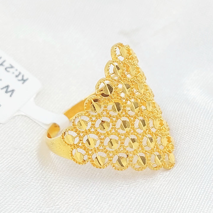 21K خاتم خلية النحل-مجوهرات الشيخ سعيد-Saeed Jewelry 