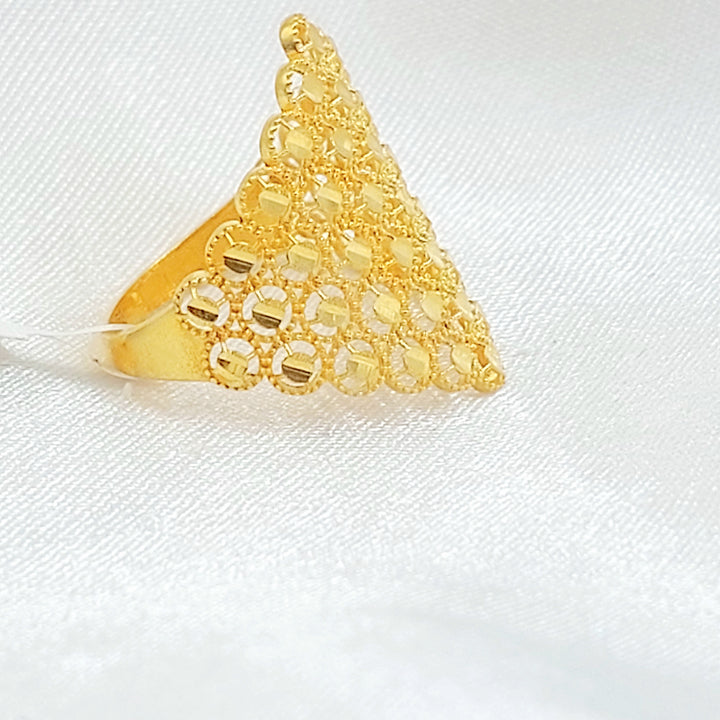 21K خاتم خلية النحل-مجوهرات الشيخ سعيد-Saeed Jewelry 