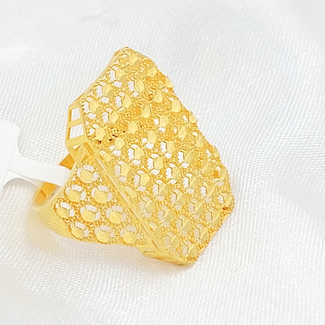 21K خاتم خلية النحل-مجوهرات الشيخ سعيد-Saeed Jewelry 