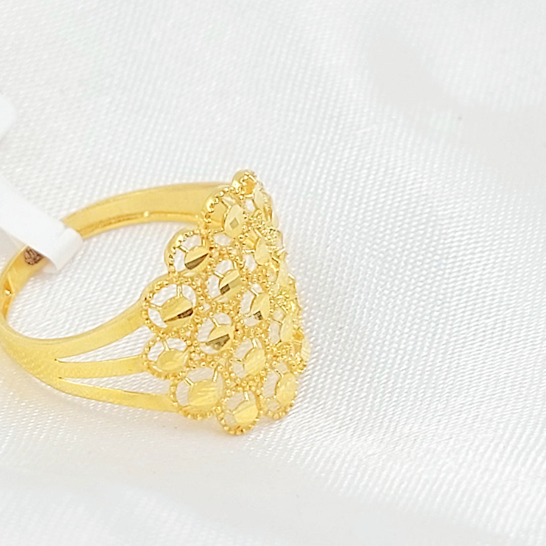 21K خاتم خلية النحل-مجوهرات الشيخ سعيد-Saeed Jewelry 