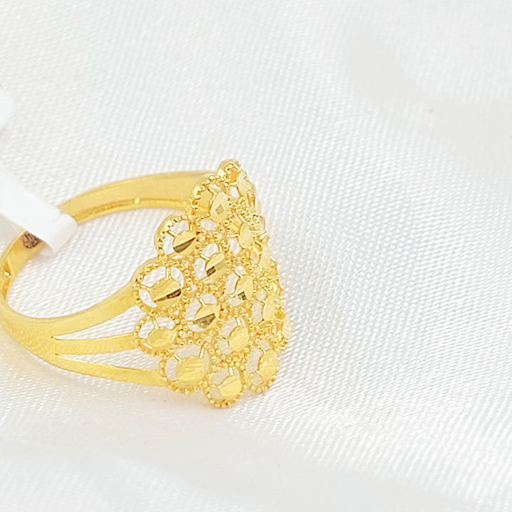 21K خاتم خلية النحل-مجوهرات الشيخ سعيد-Saeed Jewelry 