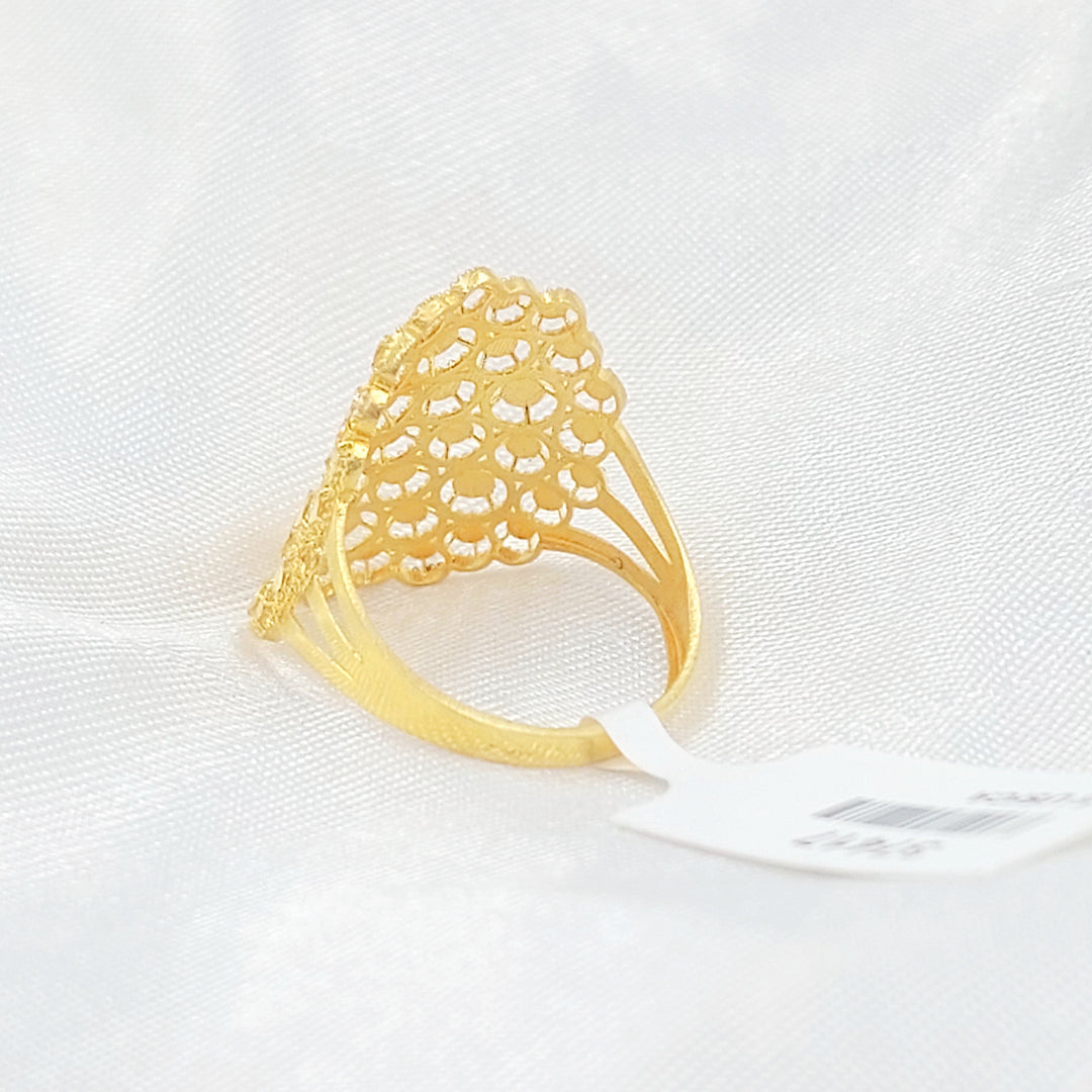 21K خاتم خلية النحل-مجوهرات الشيخ سعيد-Saeed Jewelry 