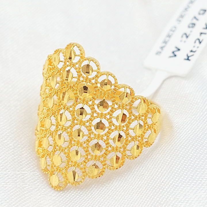 21K خاتم خلية النحل-مجوهرات الشيخ سعيد-Saeed Jewelry 