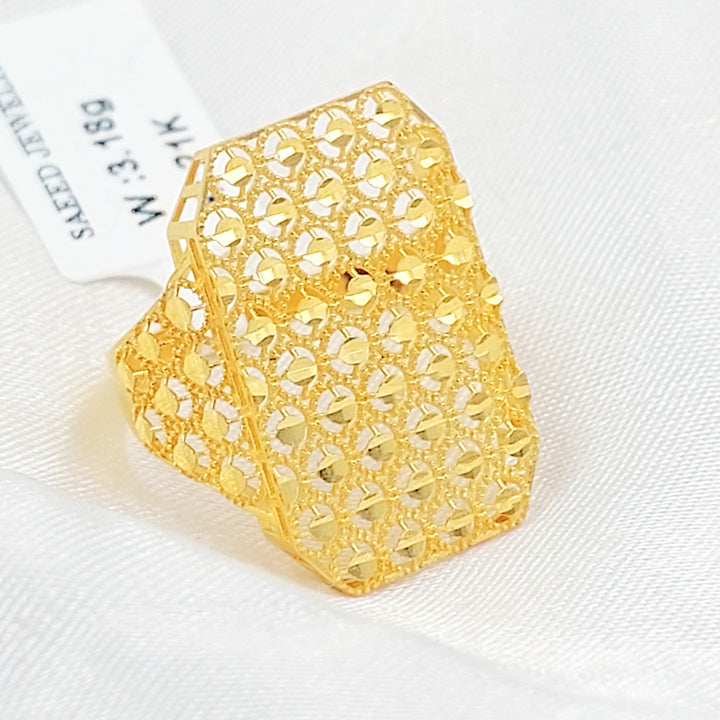 21K خاتم خلية النحل-مجوهرات الشيخ سعيد-Saeed Jewelry 
