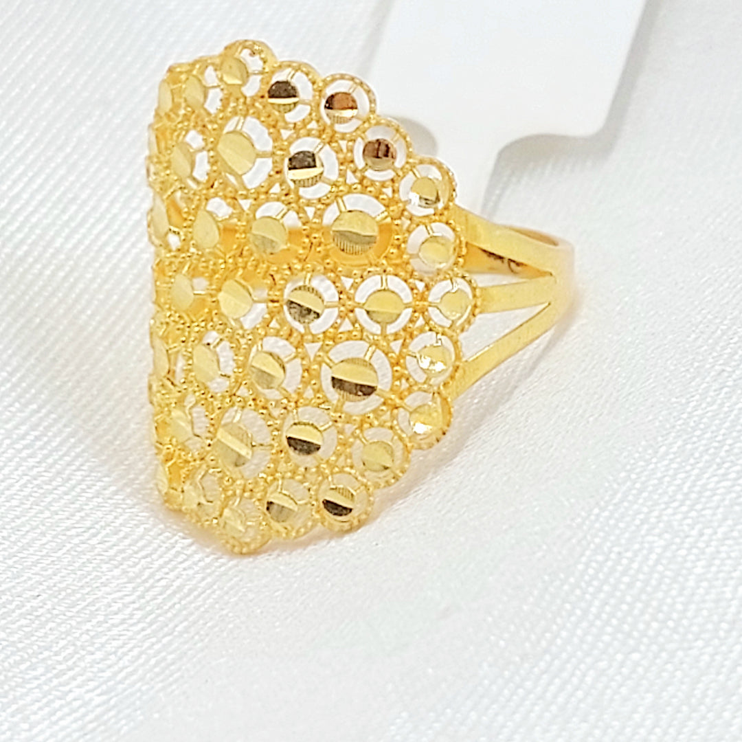 21K خاتم خلية النحل-مجوهرات الشيخ سعيد-Saeed Jewelry 