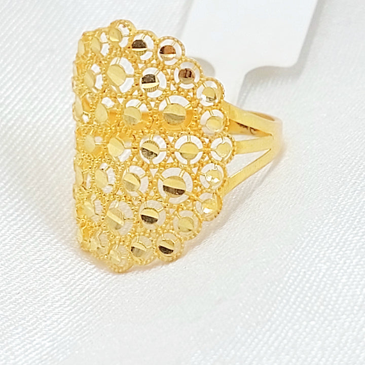 21K خاتم خلية النحل-مجوهرات الشيخ سعيد-Saeed Jewelry 