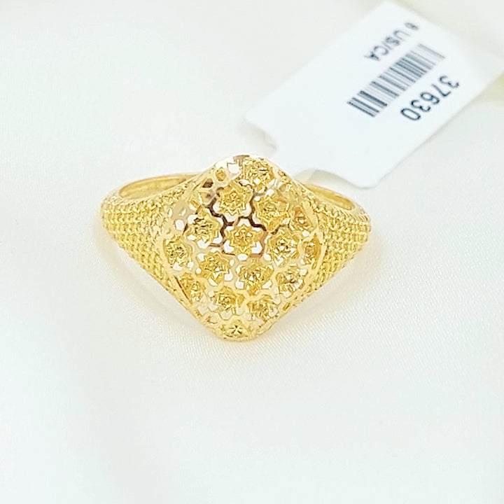 21K خاتم خلية النحل-مجوهرات الشيخ سعيد-Saeed Jewelry 