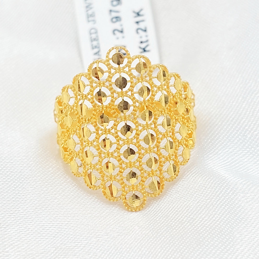 21K خاتم خلية النحل-مجوهرات الشيخ سعيد-Saeed Jewelry 
