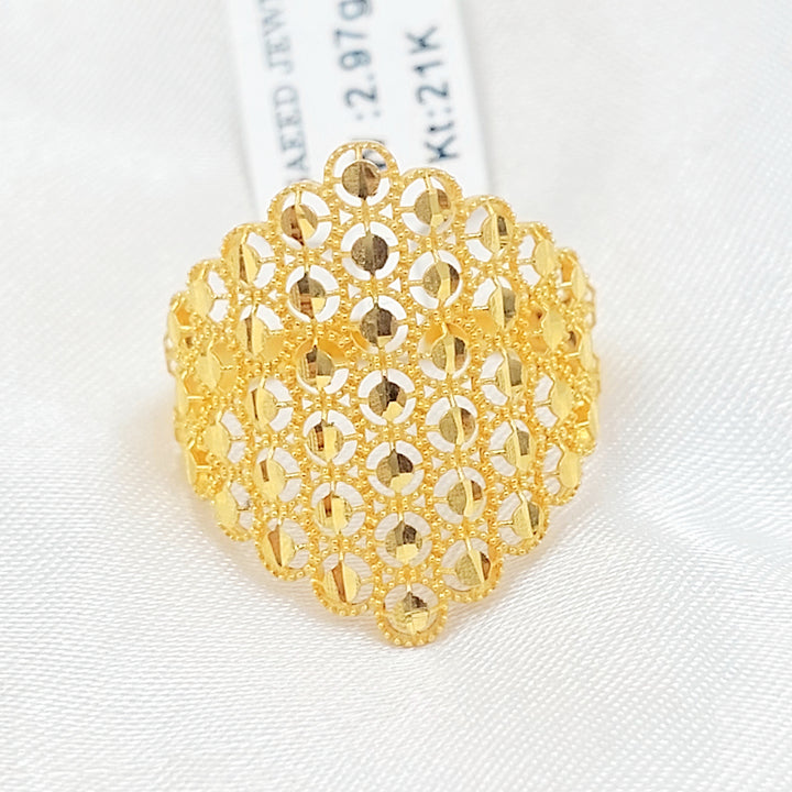 21K خاتم خلية النحل-مجوهرات الشيخ سعيد-Saeed Jewelry 